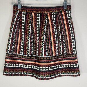 Xhilaration Colorful Quilted Geometric  Striped Sttupe Tribe Size S
